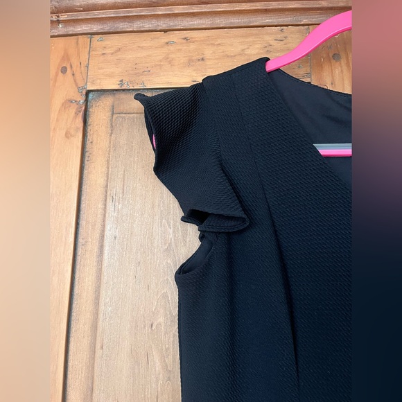 TAHARI Jumpsuit Dressy Formal Size 6 Wide Leg Black Sleeveless Crew Neck Pockets - Picture 4 of 9